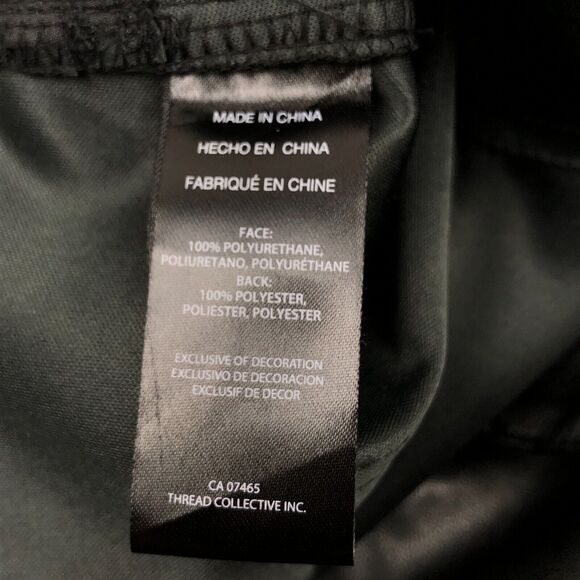 Bebe Black Faux Leather Pants High Rise Womens Medium New Flawed - Picture 4 of 10